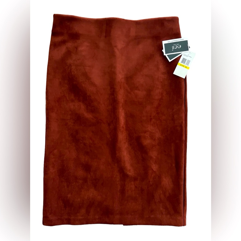 NWT ECI faux suede pencil skirt size medium